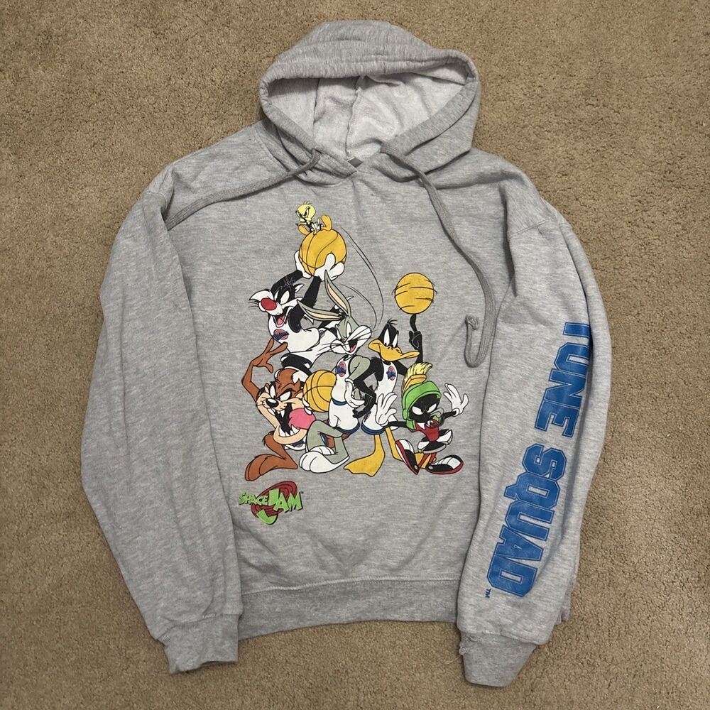 Jerry Leigh Space Jam A New Legacy Hoodie Large Gray Looney Tunes Graphic